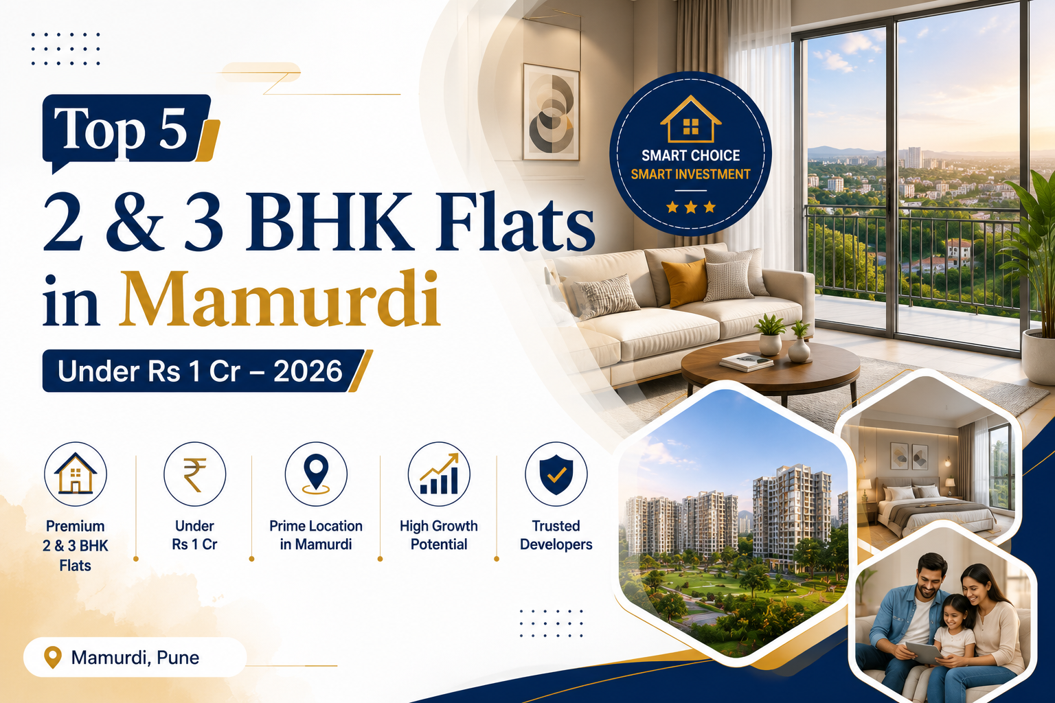 Top 5 Mamurdi flats under Rs 1 Cr