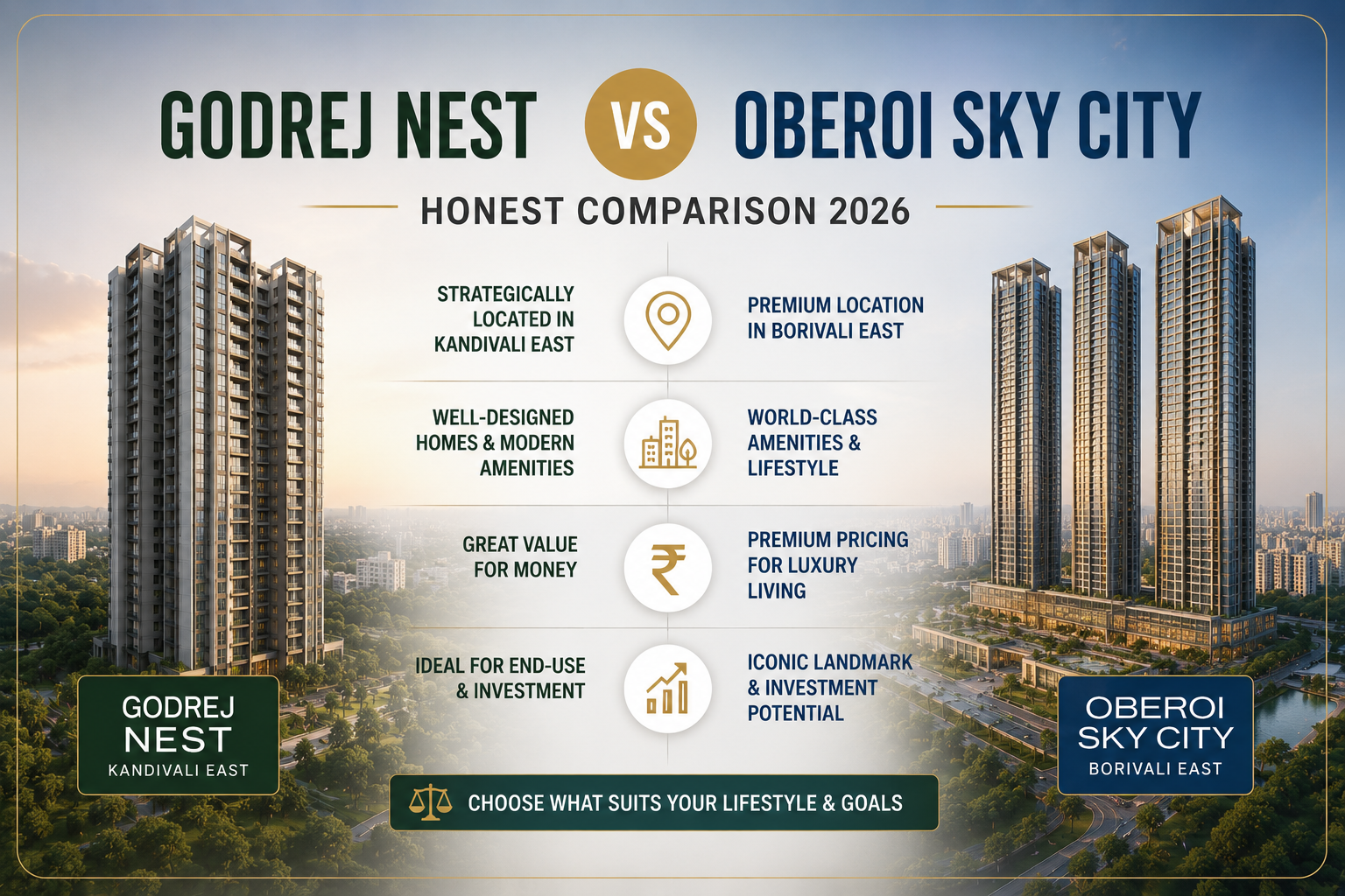 Godrej Nest vs Oberoi Sky City - Honest Comparison 2026