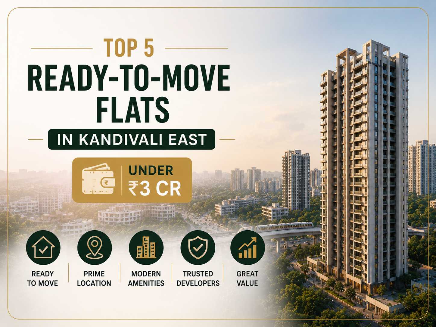 Top 5 Ready-to-Move Flats in Kandivali East Under Rs 3 Cr 2026