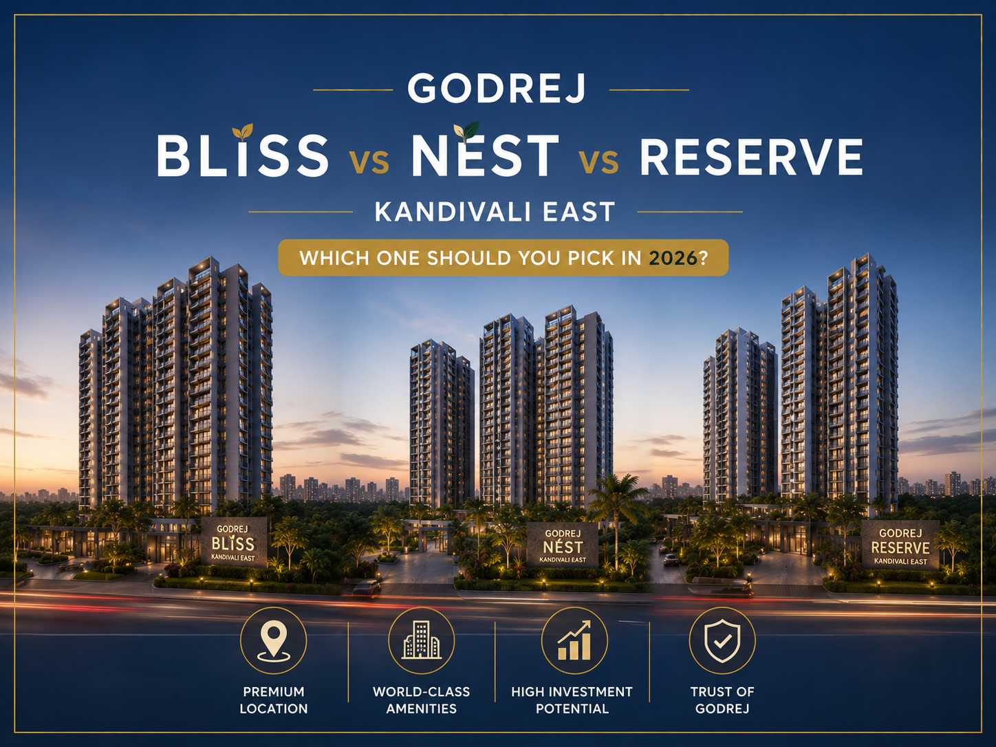 Godrej Bliss vs Godrej Nest vs Godrej Reserve Kandivali East
