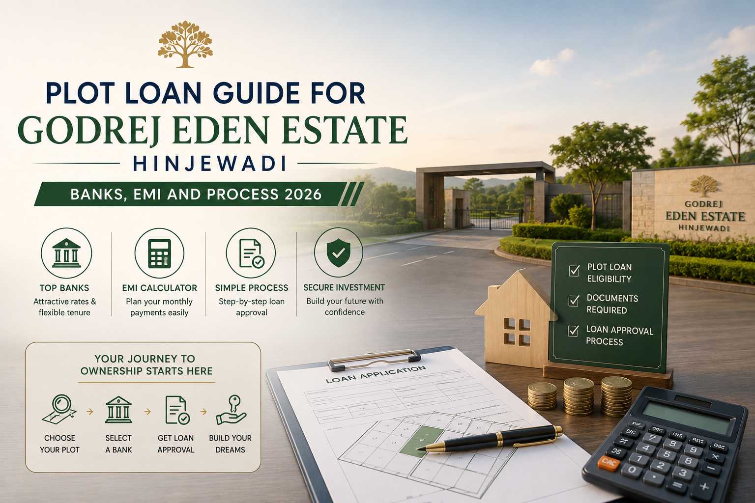 Plot Loan Guide for Godrej Eden Estate Hinjewadi — Banks, EMI and Process 2026