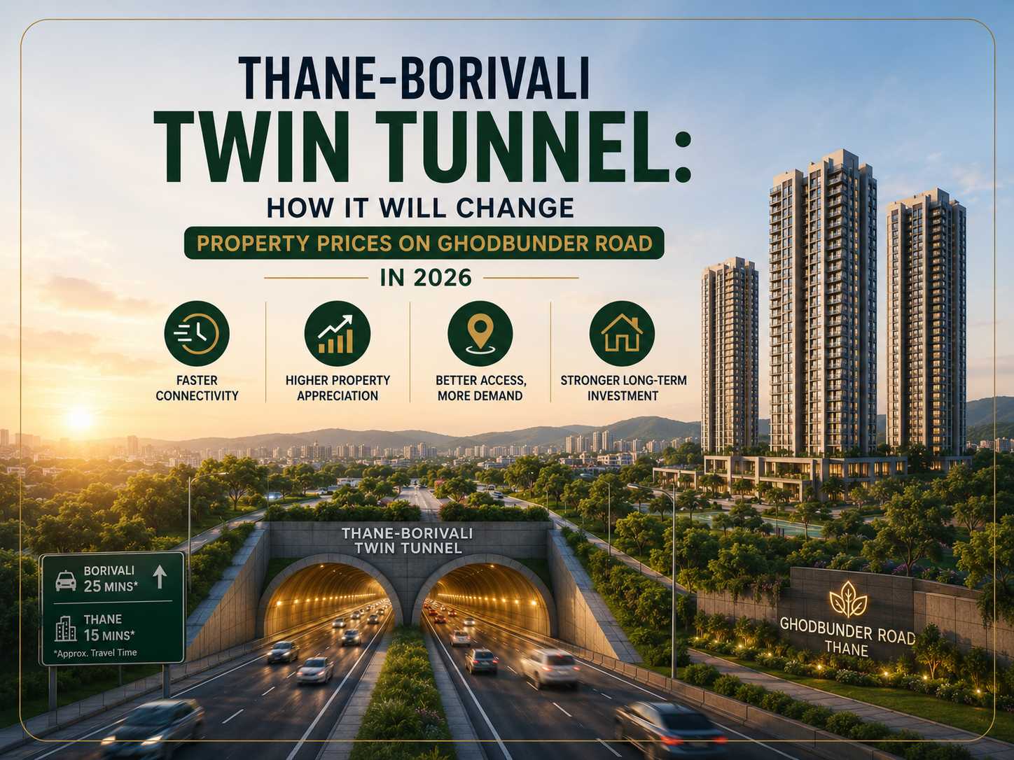 Thane-Borivali Twin Tunnel: How It Will Change Property Prices on Ghodbunder Road in 2026