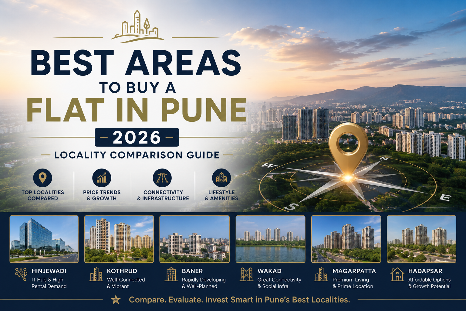 Best Areas to Buy a Flat in Pune 2026 -- Locality Comparison Guide