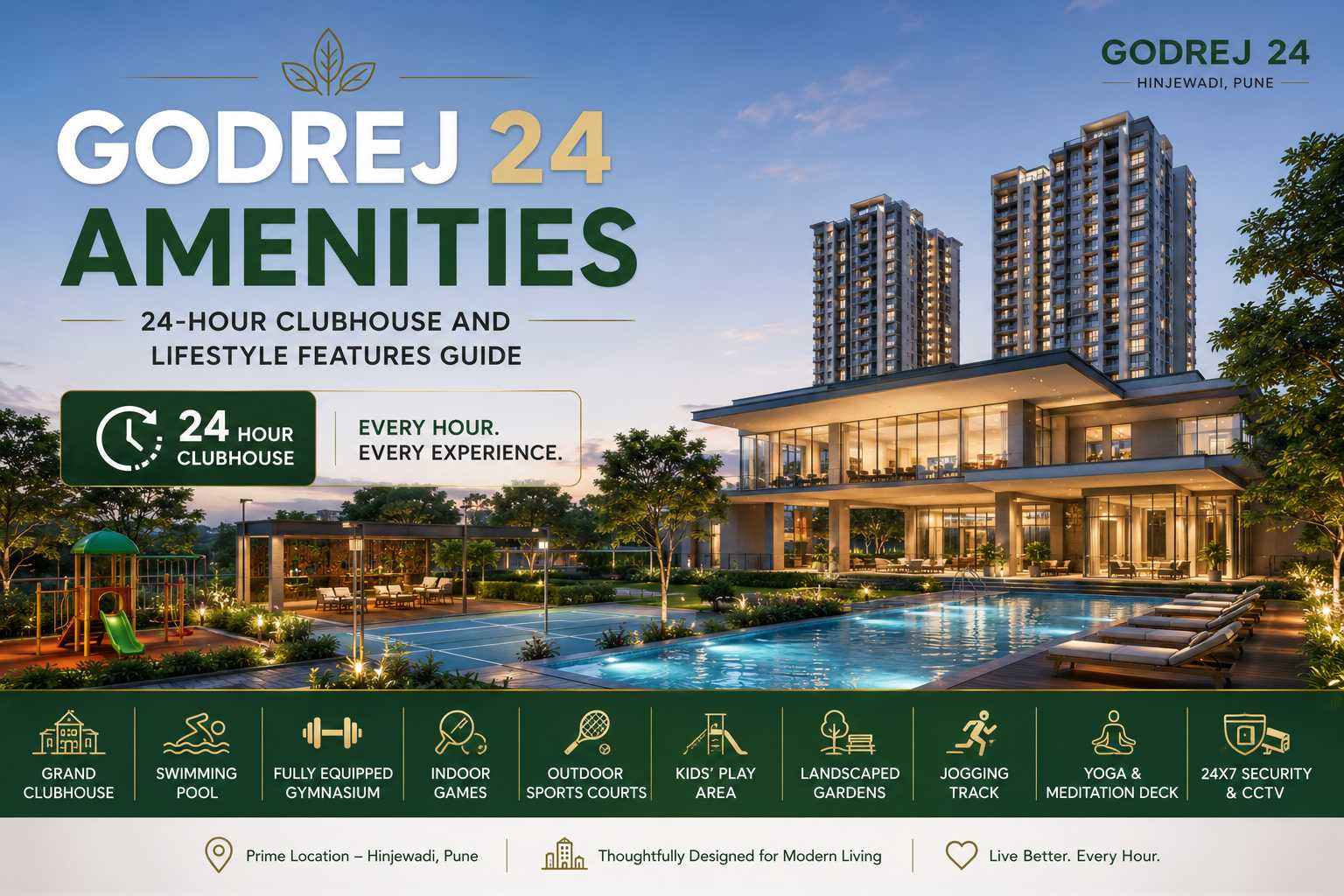 Godrej 24 Amenities - 24-Hour Clubhouse and Lifestyle Features Guide