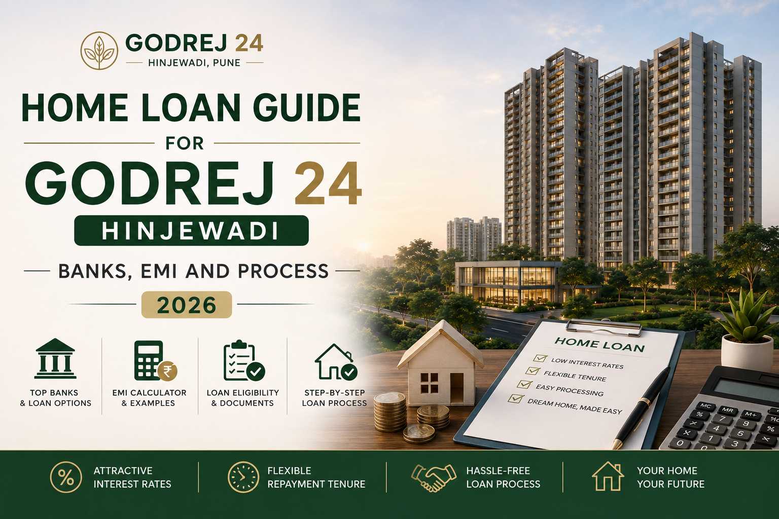 Home Loan Guide for Godrej 24 Hinjewadi — Banks, EMI and Process 2026