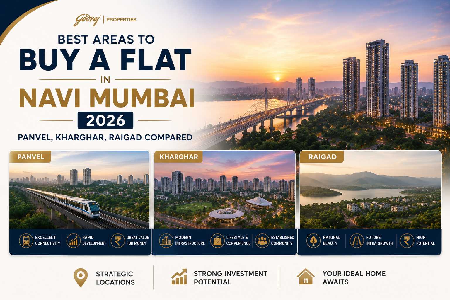 Best Areas to Buy a Flat in Navi Mumbai 2026 – Panvel, Kharghar, Raigad Compared