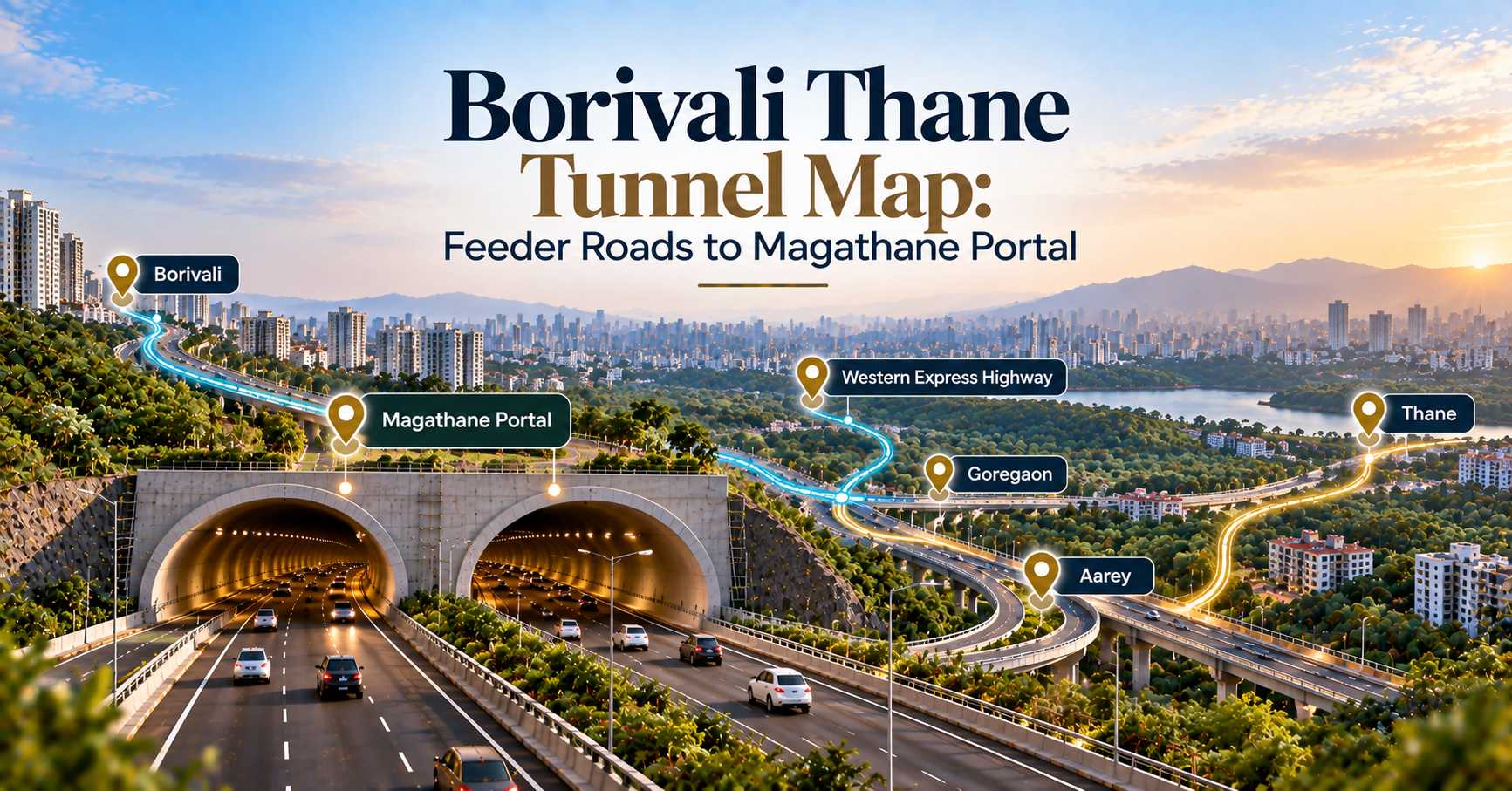 borivali thane tunnel map