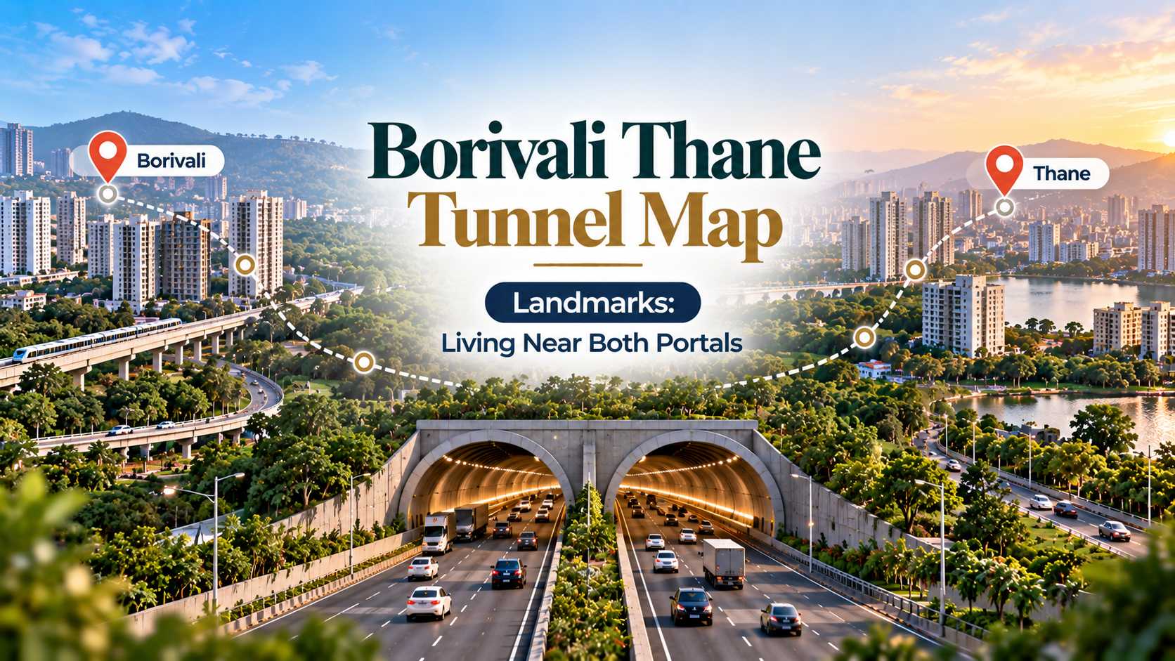 Borivali Thane Tunnel Map Landmarks: Living Near Both Portals