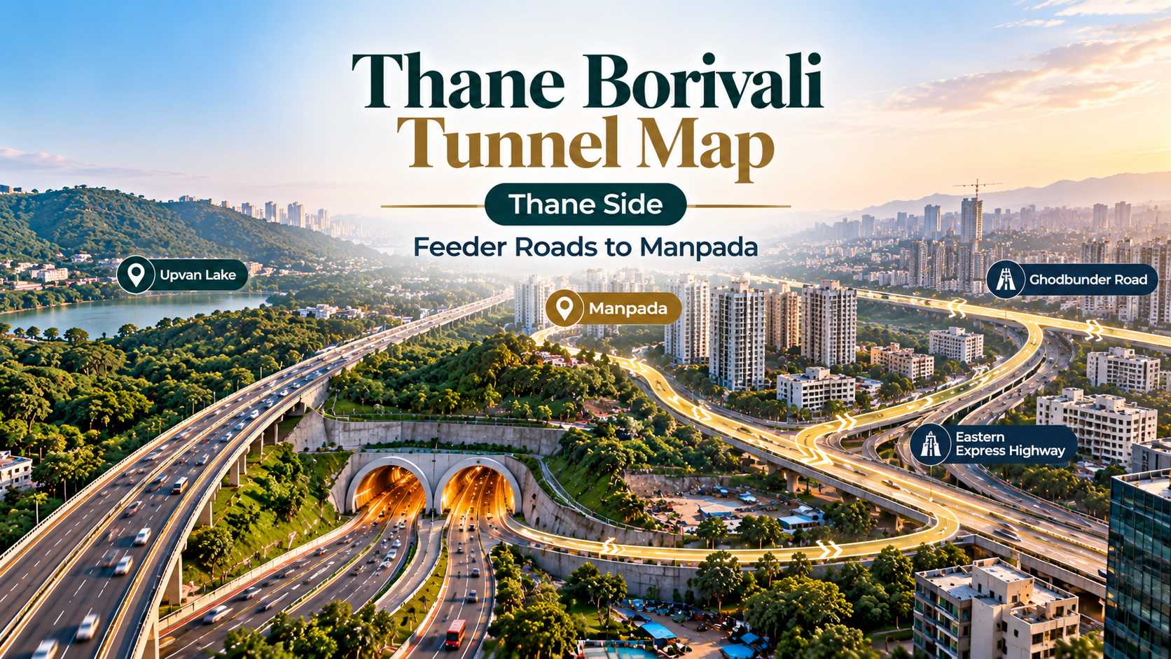 thane borivali tunnel map